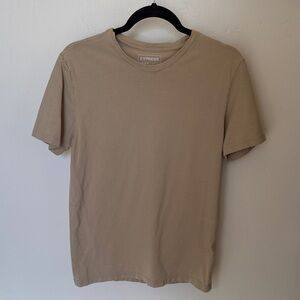 Express Men's Beige Short Sleeve Tee